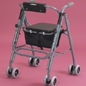 Eight Wheeled Folding Walker With Seat