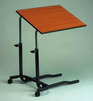 Adjustable Bed Table With 2 Castors
