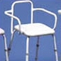 Adjustable Height Stool With Back & Arms