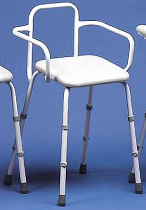 Adjustable Height Stool With Back Arms