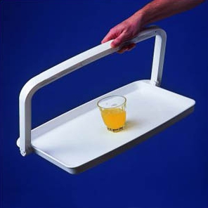 One Hand Tray With Fold Down Handle