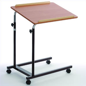 Adjustable Bed Table With 4 Castors